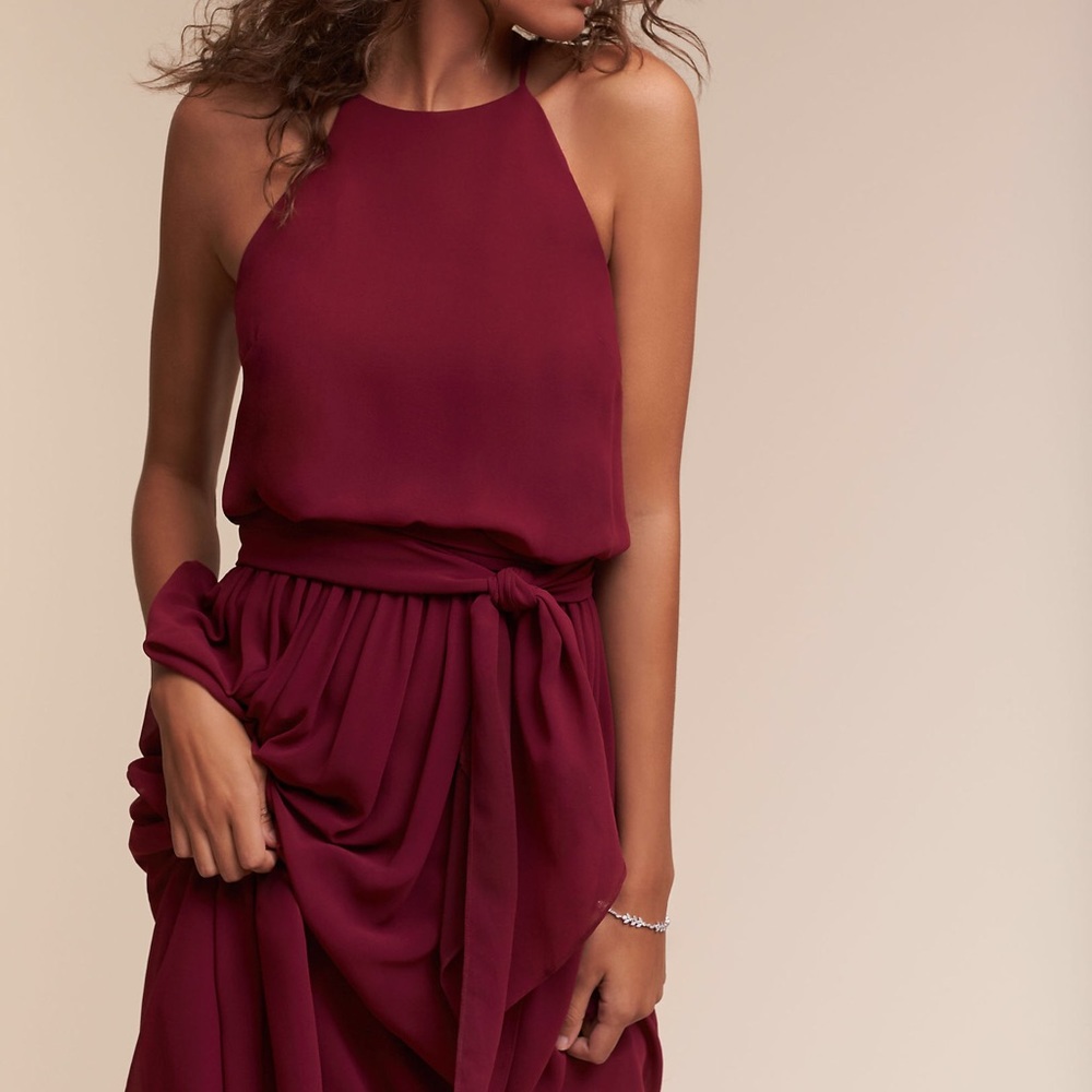 BHLDN Alana Dress in Black Cherry